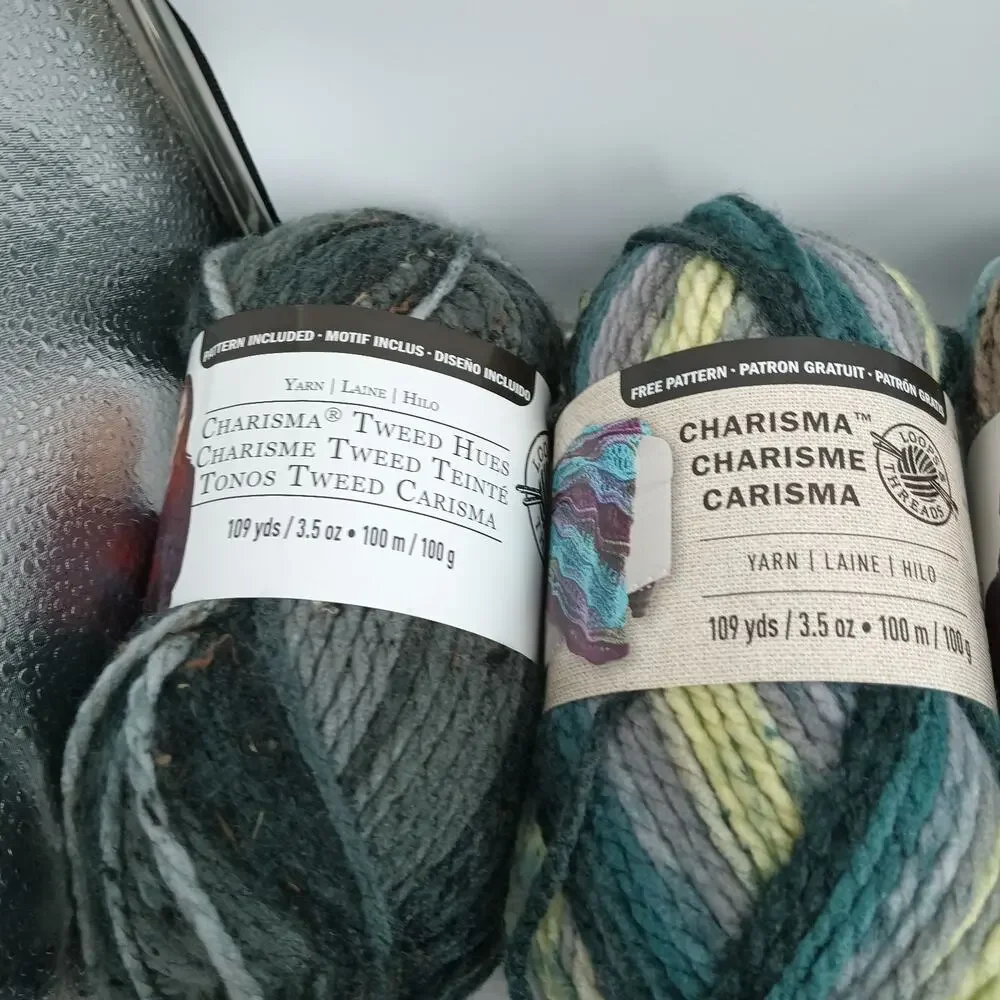 Lot of 4+ skeins Charisma Tweed Yarn 109 yds each Bulky